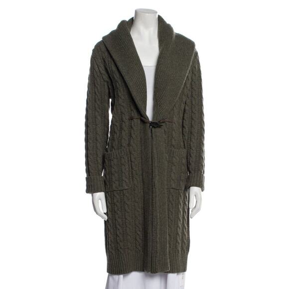 Double RL Ralph Lauren CableKnit Wool Cashmere Sweater Coat 3 M RRL Cardigan NWT - Picture 4 of 8